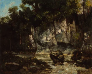 Paysage avec cerf